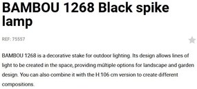 Tarus LED modern iluminat exterior IP65 BAMBOU 100cm