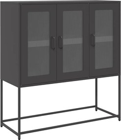 vidaXL Dulap, negru, 100,5x39x107 cm, oțel laminat la rece