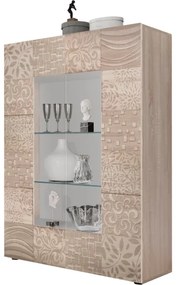 Vitrină ARIA, stejar Sonoma