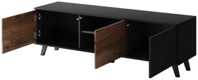 Comoda TV Random RTV1 stejar wotan/negru - L150 x A40 x h47 cm