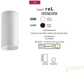 Plafonier, spot alb cu iluminat LED, REL-P 64198