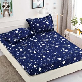 Lenjerie de pat 3 cu elastic 100% bumbac - a745 de la Onesleep