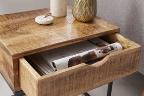 Noptiera design industrial Iron Craft 45cm natur Mango