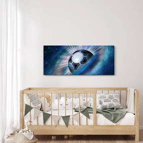 Tablou - Fotbal în spațiu (120x50 cm)