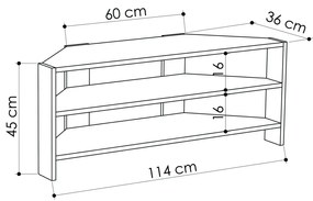 Consola TV Thales Stejar 114x45x36 cm