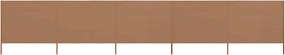 vidaXL Paravan anti-vânt cu 5 panouri, gri taupe, 600 x 160 cm textil