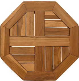 vidaXL Blat de masă, 40x40x2,5 cm, octogonal, lemn masiv de tec