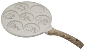 Plită pentru clătite Klausberg KB 7970, 26,5 cm, 7 compartimente, Acoperire antiaderentă, Inducție, Bej