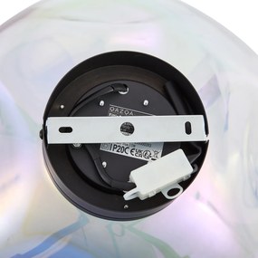 Plafonieră de design neagră cu sticlă curcubeu - Gemma