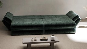 Canapea extensibilă dumonde cu ladă de depozitare si sezut confortabil din spuma high-density, Loana Euphoria Verde 300x100 cm