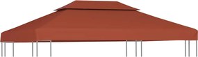 vidaXL Acoperiș de pavilion, 2 niveluri, cărămiziu, 4x3 m, 310 g/m²