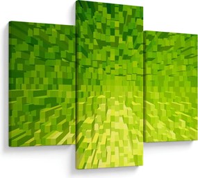 Tabloul cuburilor galbenverzui (90x60 cm)