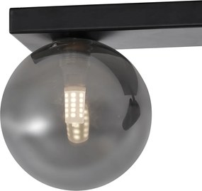 Plafonieră modernă neagră cu 2 lumini înclinabile - Lesly