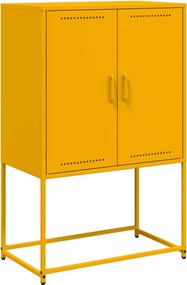 vidaXL Dulap înalt, galben muștar, 68,5x38,5x107 cm, oțel