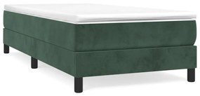 3120751 vidaXL Cadru de pat, verde închis, 90x200 cm, catifea