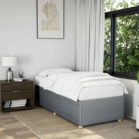 vidaXL Cadru de pat fără saltea, gri deschis, 90x190 cm, textil