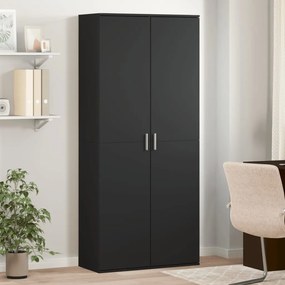 vidaXL Dulap înalt, negru, 80x35x180 cm, lemn prelucrat