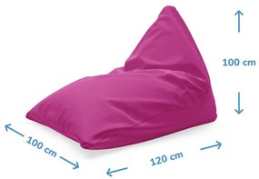 Sac de șezut Triangl frunze albe și roz, roz / alb