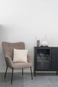 Fotoliu Glasgow, piatră, picioare negre