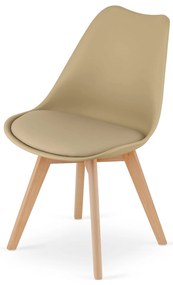 OFERTA Scaun bej BALI MARK cu picioare din fag II. calitate