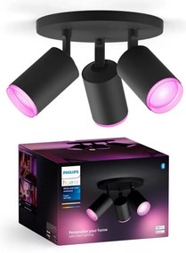 Philips Hue FUGATO LED RGBW spot 3xGU10/4,2W/230V negru dimabil