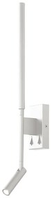 Aplica cu reader LED design liniar minimalist TORCH alba