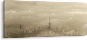 Tablou - Oraș în nori (120x50 cm)