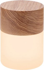 Veioză maro cu luminozitate reglabilă cu abajur din sticlă (înălțime 10,5 cm) Lemelia – Gingko