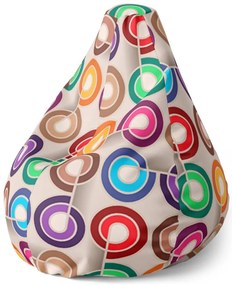 Sac de șezut Pear spirale colorate - pentru copii, colorat