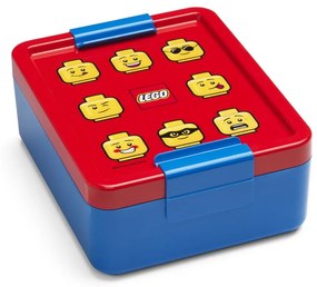 Cutie pentru gustare cu capac roşu LEGO® Iconic, albastru