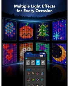 Perdea luminoasă RGBIC Govee 520 LED 1,5x2m Wi-Fi IP65