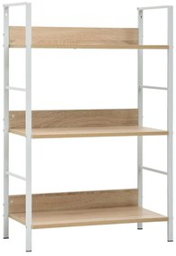 vidaXL Etajeră cărți 3 rafturi, stejar, 60x27,6x90,5 cm lemn prelucrat