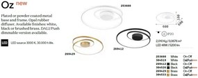 Lustra / Plafoniera LED design modern circular OZ PL dali NERO