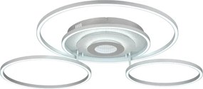 Globo 67824-60 -LED plafonieră reglabilă MILES 60W/230V 80,8x99,2 cm argintie+telecomandă
