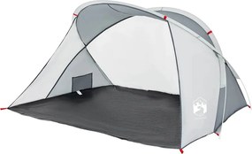 vidaXL Cort de plajă 2 persoane pop-up, gri, impermeabil