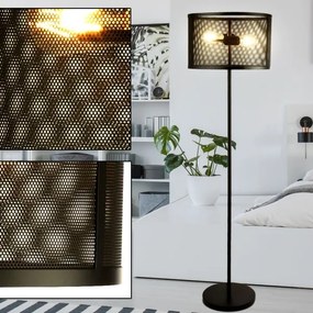 Searchlight EU2832-2BK - Lampadar FISHNET 2xE27/60W/230V negru