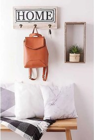 Cuier hol cu 3 agatatori din lemn Home Homs, 35 x 25 cm, maro rustik