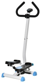 HOMCOM Stepper cu Mâner și Monitor LCD, Stepper pentru Fitness Acasă cu Pedale Antiderapante, 55x44x108 cm, Alb | Aosom Romania