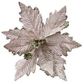 Ornament brad Craciunita Joy 23cm, Roz pudra