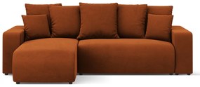 Coltar extensibil Jini cu 4 locuri, colt reversibil si tapiterie din catifea