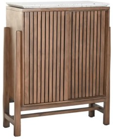 Bufet inalt, natur, din lemn de acacia si blat din terrazo, Brione