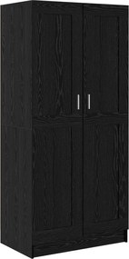 vidaXL Dulap cu raft Stejar Negru 82,5 x 51,5 x 180 cm Lemn compozit