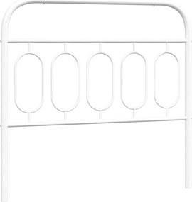 vidaXL Tăblie de pat de schimb metalică, alb, 107 cm