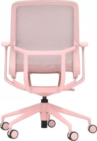 Emily Pink Ergo F5-G02 – Scaun ergonomic premium, Mesh respirabil 4D, înclinare cu blocare, înălțime reglabila, cadru din nylon, bază din aluminiu, Roz