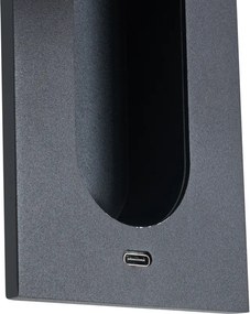 Set de 2 Aplice Moderne Negre Incl. LED și Port USB-C - Hilton