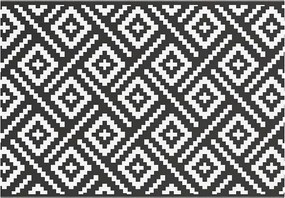 vidaXL Covor de exterior, ARAKIL alb și negru, 160x230 cm, PP