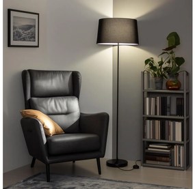 Brilagi - Lampă de podea LED CERIA 1xE27/40W/230V Ø 45 cm, negru