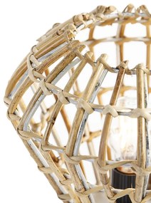 Lampă de masă rustică din bambus cu alb - Canna Diamond