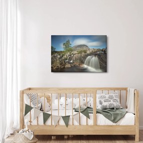 Tablou cu cascadele și munți (90x60 cm)