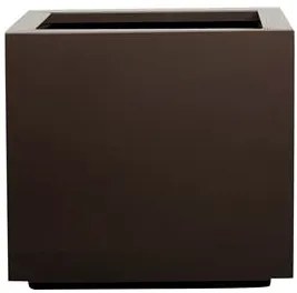 Ghiveci quadrat cu auto-irrigare STEEL PLUS, diferite variante - Hobby Flower Dimensiuni: 50x50x40, Culoare: ciocolată